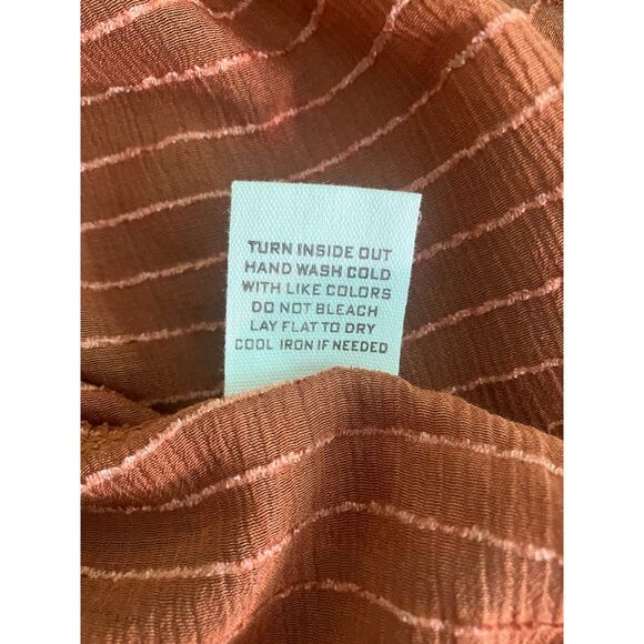 NWT Blu Pepper short sleeve textured stripe peplum blouse - Picture 5 of 8